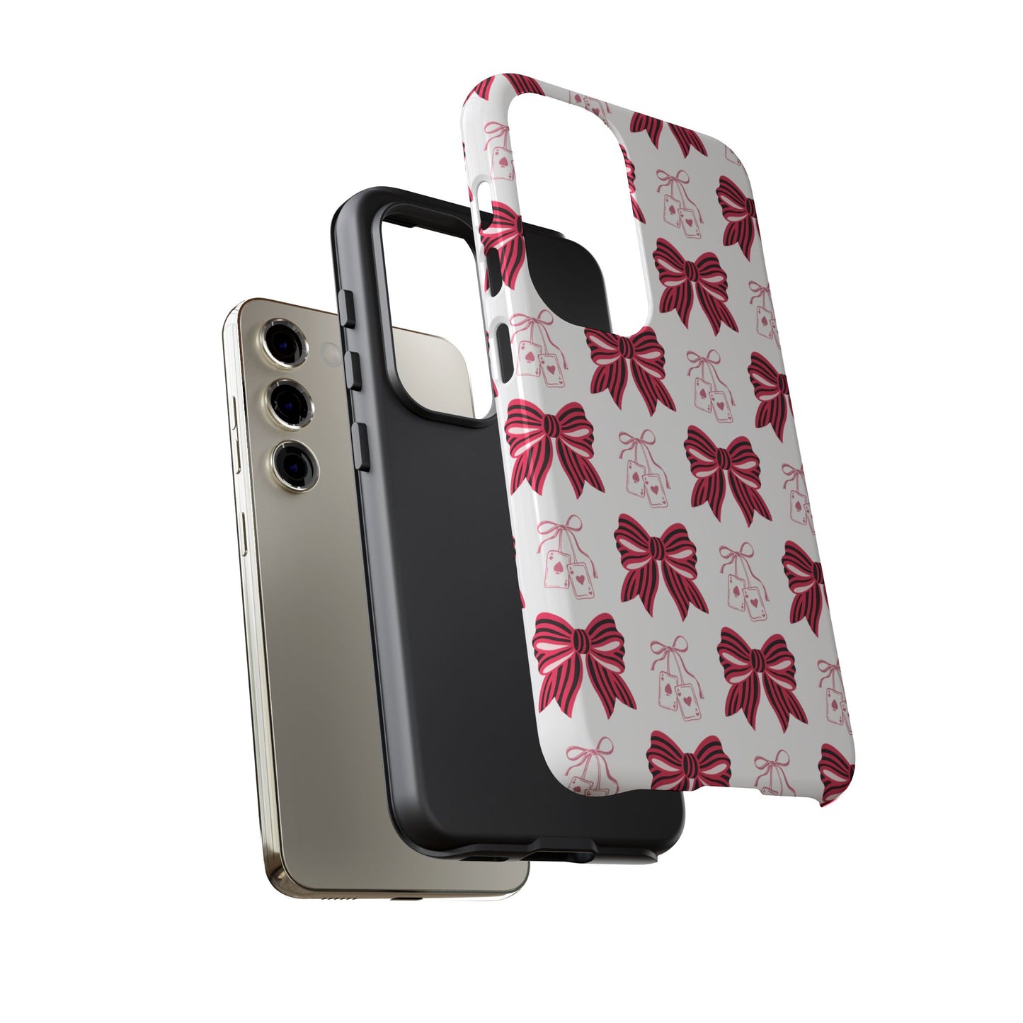 Stylish Phone Case with Elegant Bow Design, Holiday Gift, Phone Cover, Custom Smartphone Case, Fashion Accessory, Cute Gift Idea