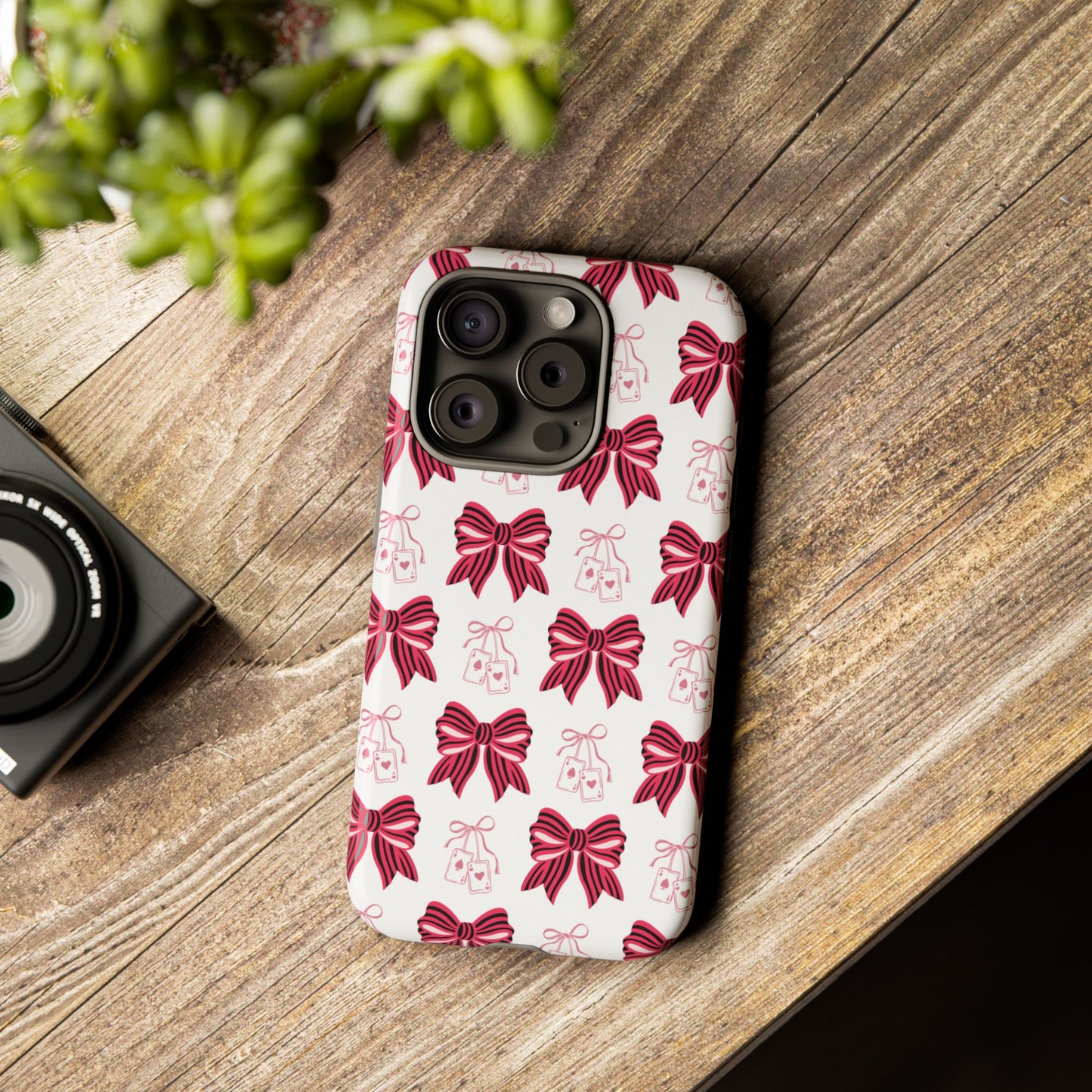 Stylish Phone Case with Elegant Bow Design, Holiday Gift, Phone Cover, Custom Smartphone Case, Fashion Accessory, Cute Gift Idea