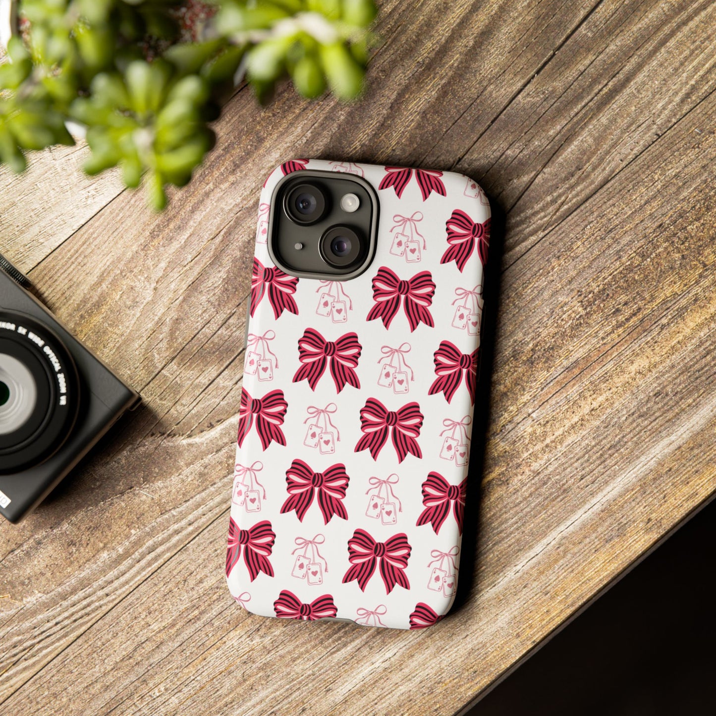 Stylish Phone Case with Elegant Bow Design, Holiday Gift, Phone Cover, Custom Smartphone Case, Fashion Accessory, Cute Gift Idea