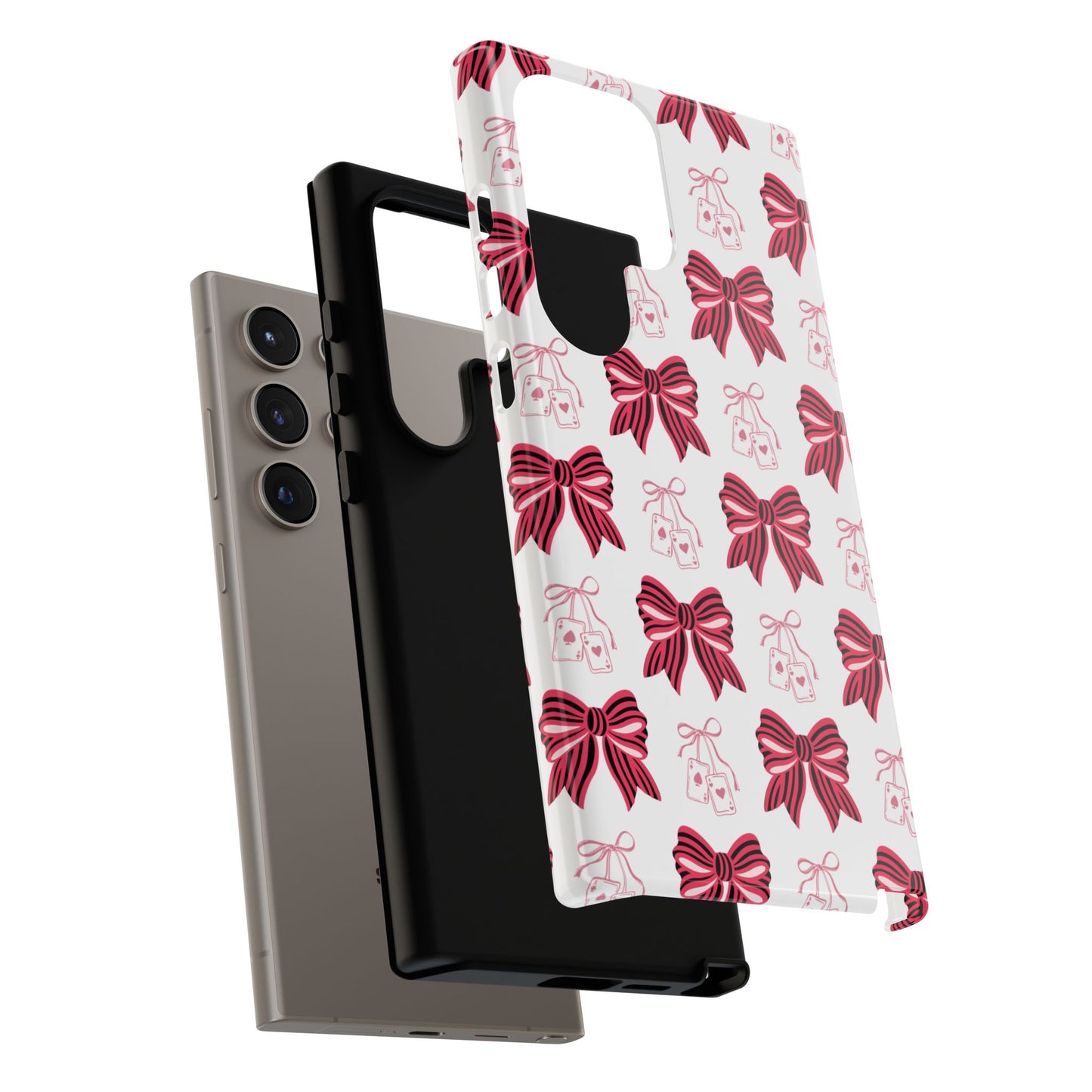 Stylish Phone Case with Elegant Bow Design, Holiday Gift, Phone Cover, Custom Smartphone Case, Fashion Accessory, Cute Gift Idea
