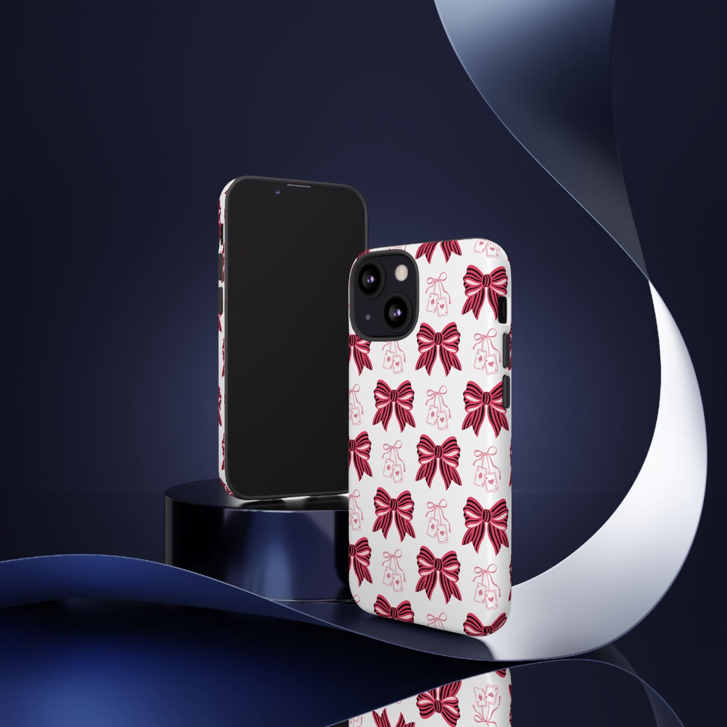 Stylish Phone Case with Elegant Bow Design, Holiday Gift, Phone Cover, Custom Smartphone Case, Fashion Accessory, Cute Gift Idea