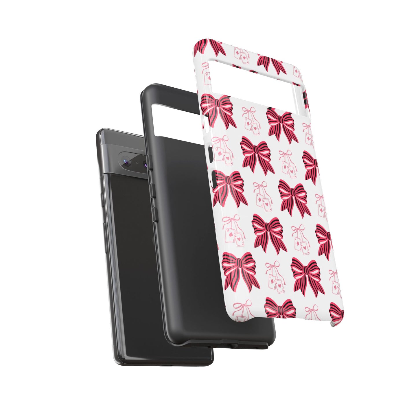 Stylish Phone Case with Elegant Bow Design, Holiday Gift, Phone Cover, Custom Smartphone Case, Fashion Accessory, Cute Gift Idea