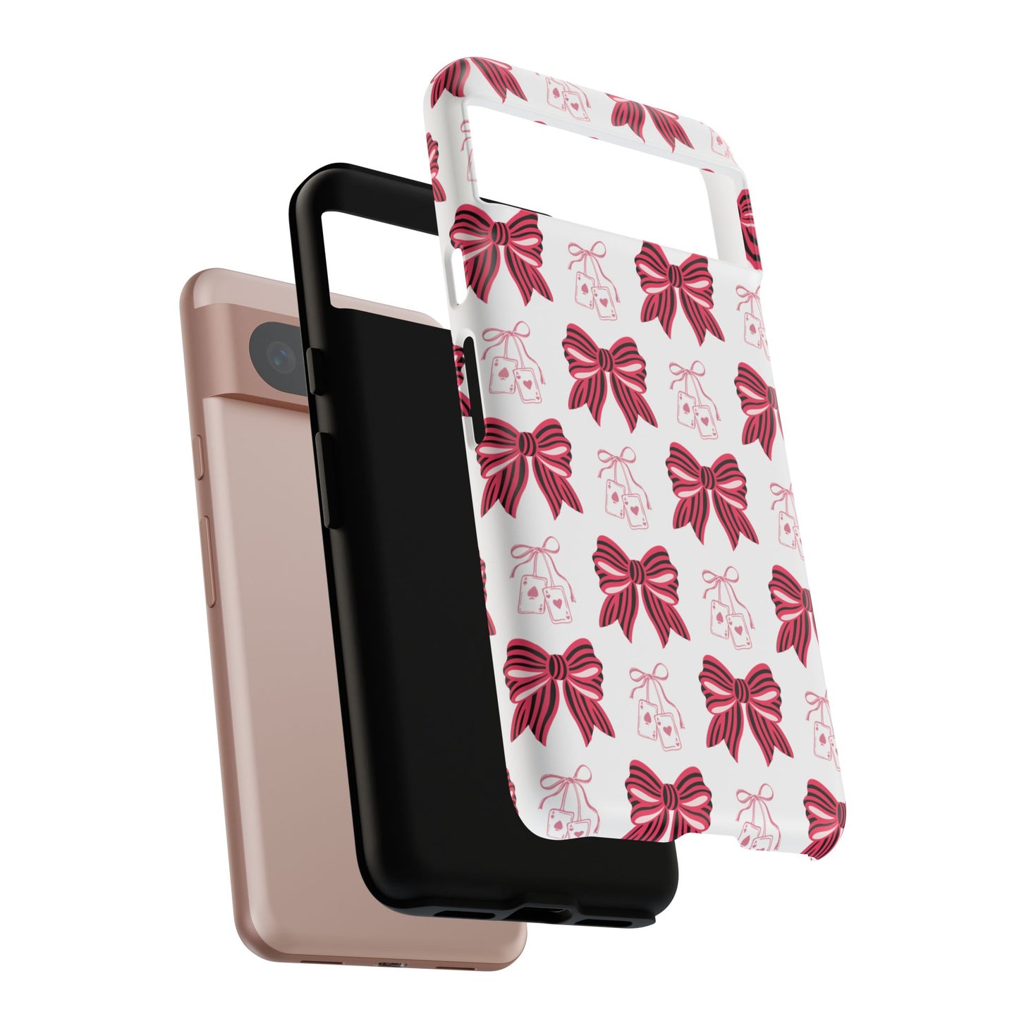 Stylish Phone Case with Elegant Bow Design, Holiday Gift, Phone Cover, Custom Smartphone Case, Fashion Accessory, Cute Gift Idea