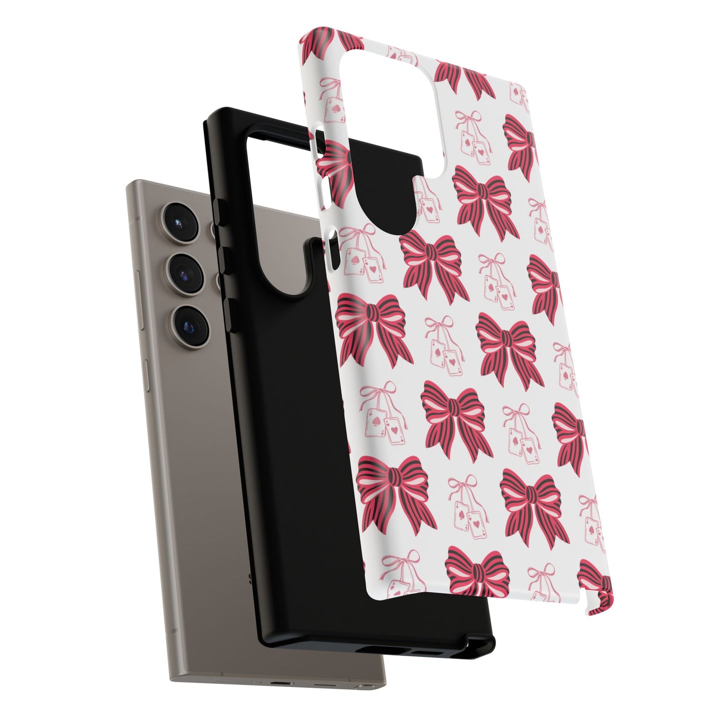 Stylish Phone Case with Elegant Bow Design, Holiday Gift, Phone Cover, Custom Smartphone Case, Fashion Accessory, Cute Gift Idea