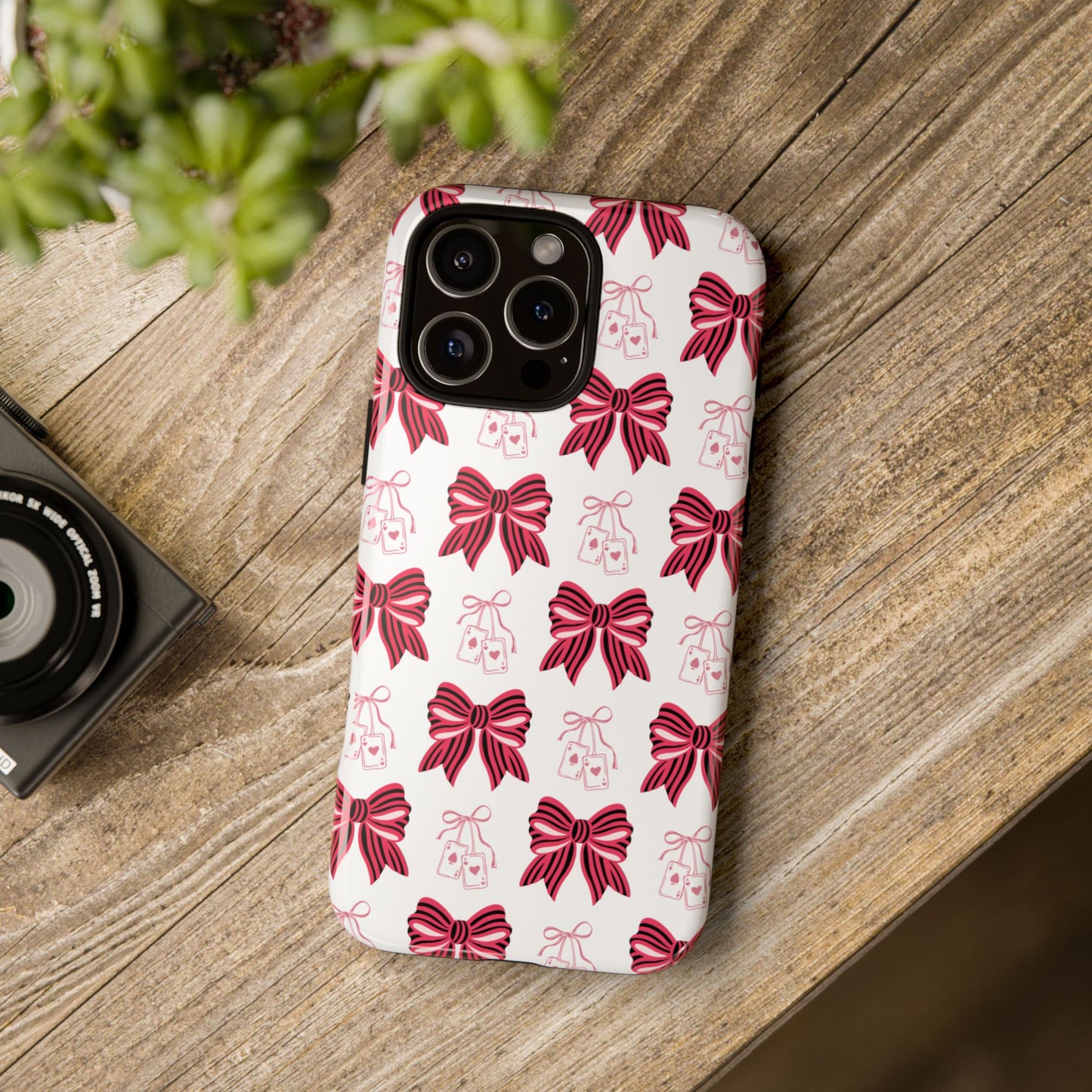 Stylish Phone Case with Elegant Bow Design, Holiday Gift, Phone Cover, Custom Smartphone Case, Fashion Accessory, Cute Gift Idea