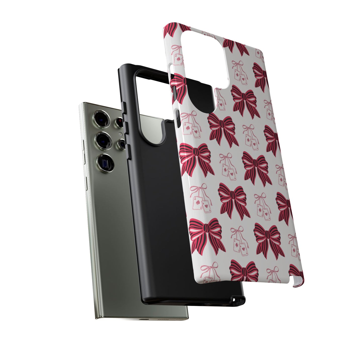 Stylish Phone Case with Elegant Bow Design, Holiday Gift, Phone Cover, Custom Smartphone Case, Fashion Accessory, Cute Gift Idea