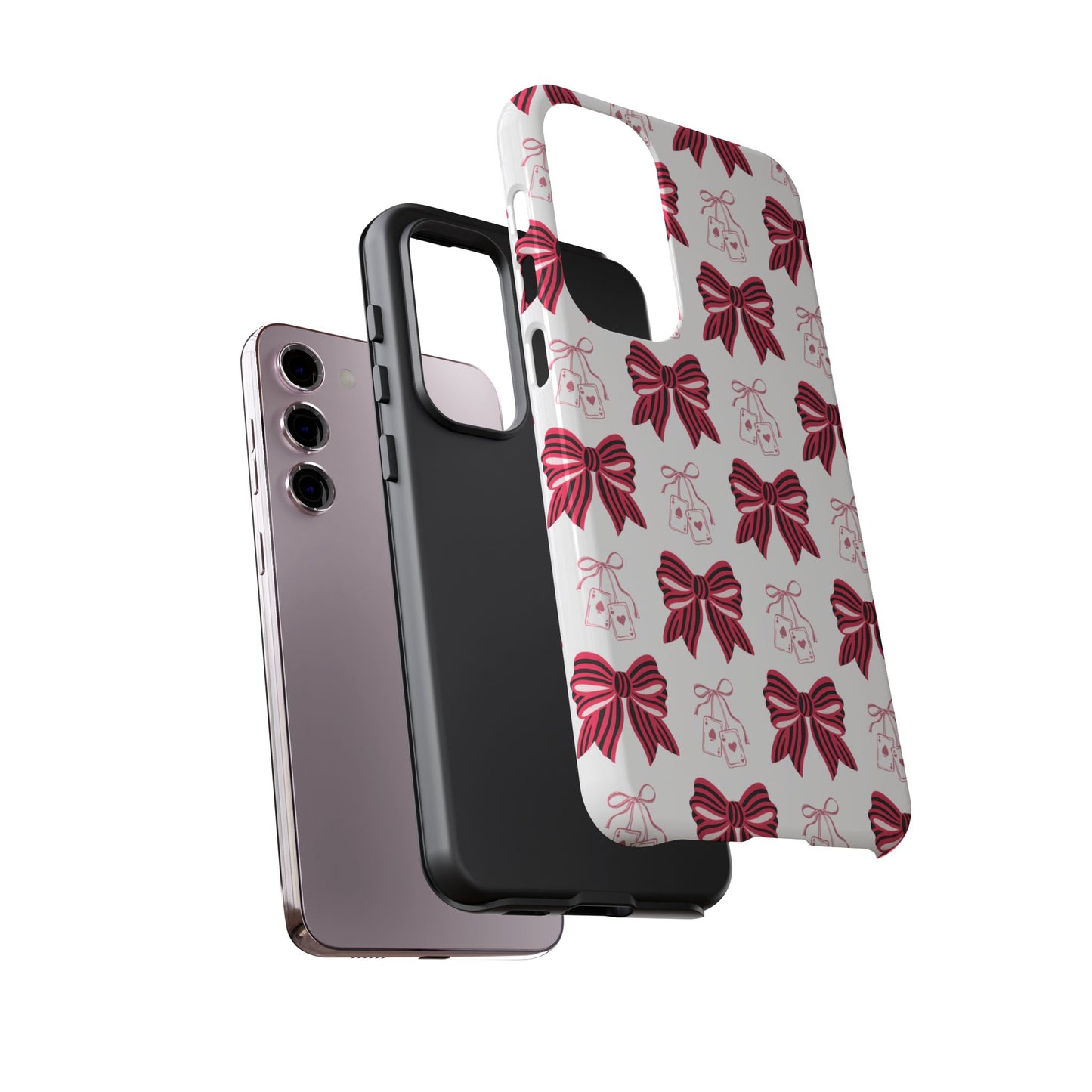 Stylish Phone Case with Elegant Bow Design, Holiday Gift, Phone Cover, Custom Smartphone Case, Fashion Accessory, Cute Gift Idea