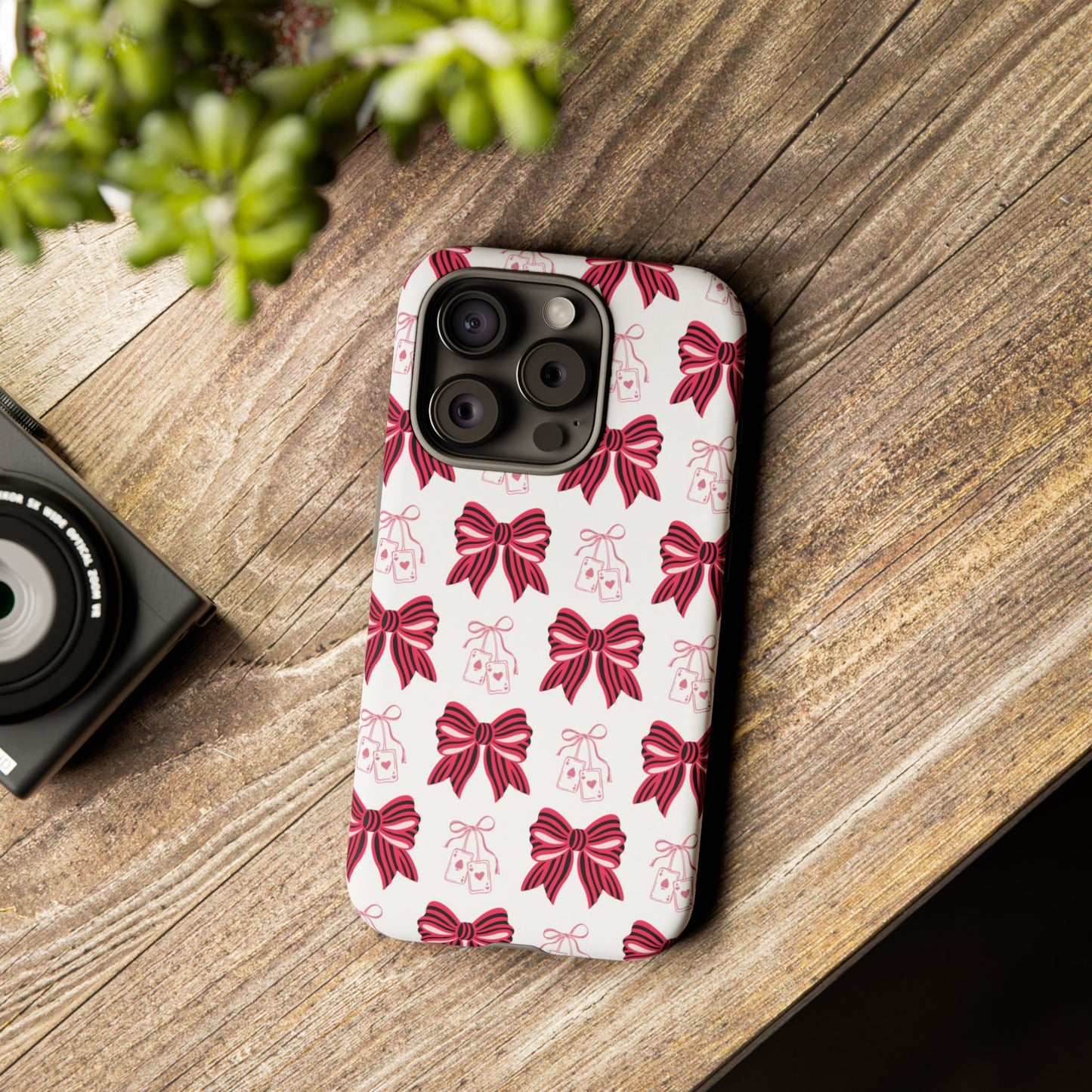 Stylish Phone Case with Elegant Bow Design, Holiday Gift, Phone Cover, Custom Smartphone Case, Fashion Accessory, Cute Gift Idea