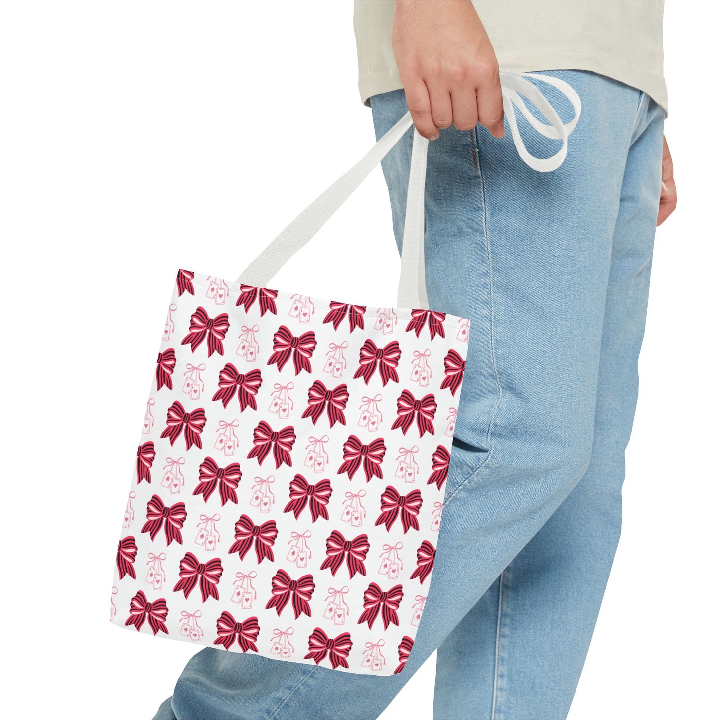 Chic Bow Inspired Tote Bag, Stylish Shopping Bag, Cute Gift for Her, Eco-Friendly Tote, Perfect for Parties