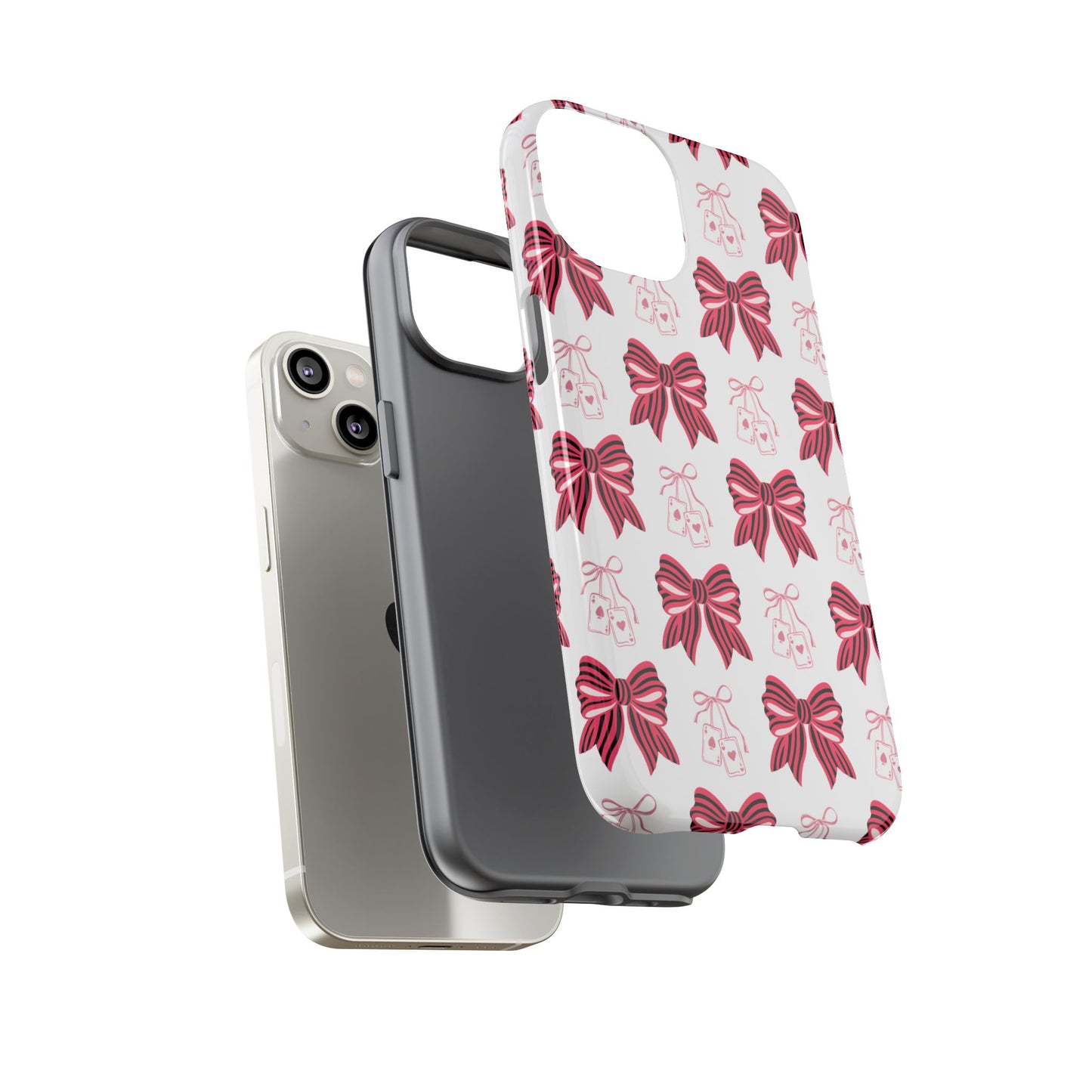 Stylish Phone Case with Elegant Bow Design, Holiday Gift, Phone Cover, Custom Smartphone Case, Fashion Accessory, Cute Gift Idea