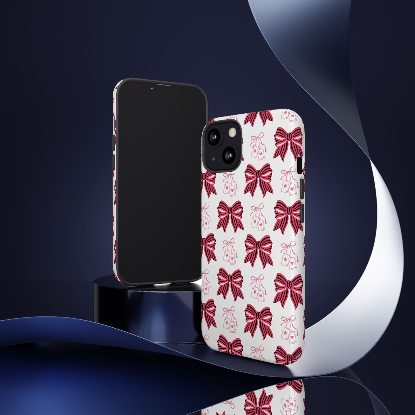 Stylish Phone Case with Elegant Bow Design, Holiday Gift, Phone Cover, Custom Smartphone Case, Fashion Accessory, Cute Gift Idea