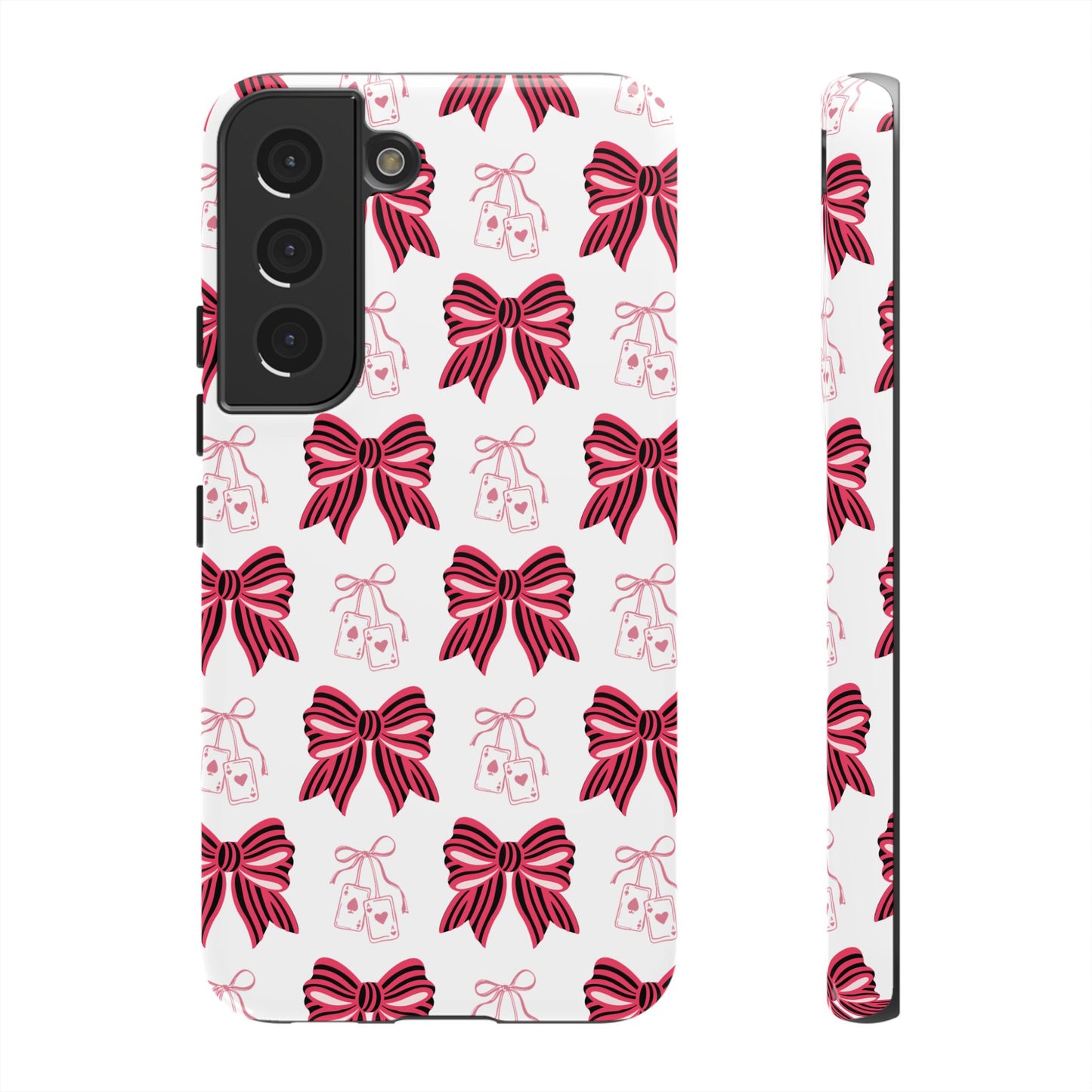 Stylish Phone Case with Elegant Bow Design, Holiday Gift, Phone Cover, Custom Smartphone Case, Fashion Accessory, Cute Gift Idea