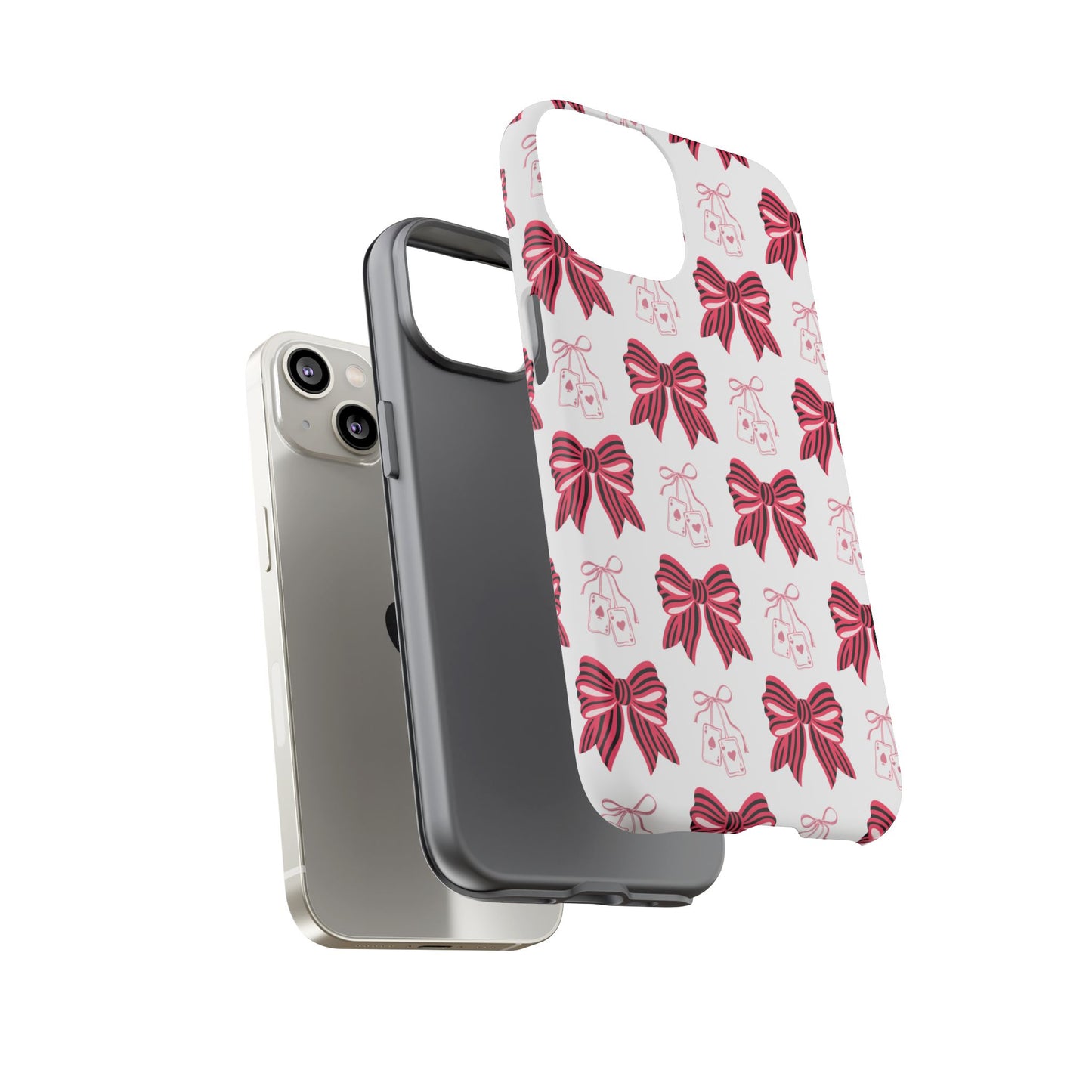 Stylish Phone Case with Elegant Bow Design, Holiday Gift, Phone Cover, Custom Smartphone Case, Fashion Accessory, Cute Gift Idea