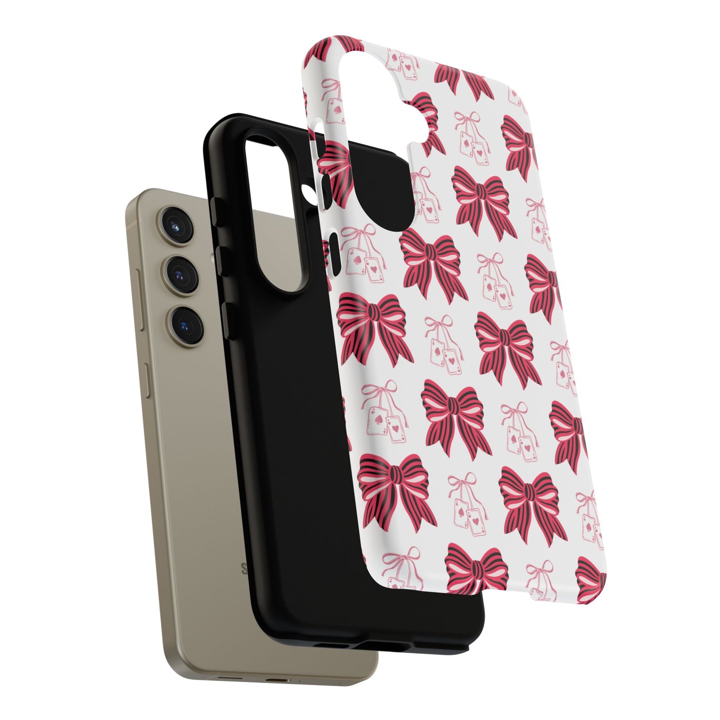 Stylish Phone Case with Elegant Bow Design, Holiday Gift, Phone Cover, Custom Smartphone Case, Fashion Accessory, Cute Gift Idea