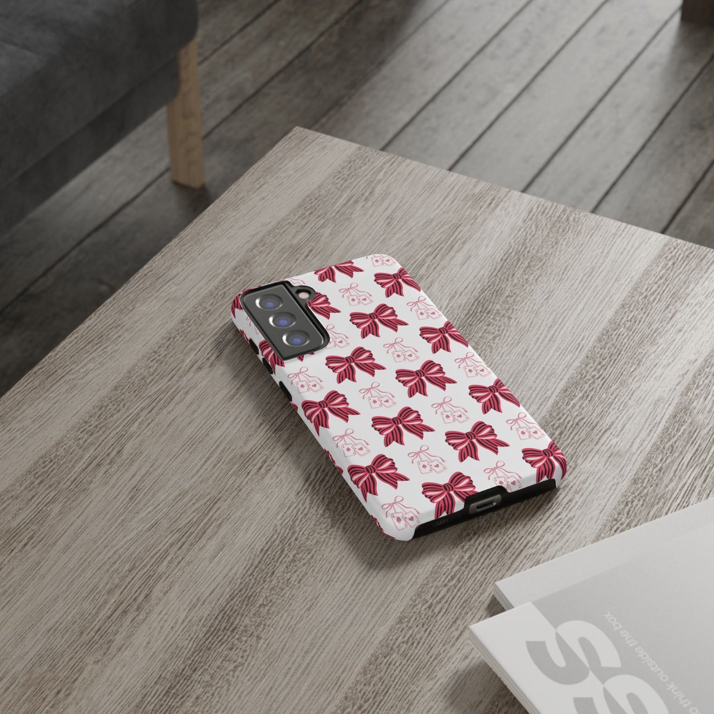 Stylish Phone Case with Elegant Bow Design, Holiday Gift, Phone Cover, Custom Smartphone Case, Fashion Accessory, Cute Gift Idea