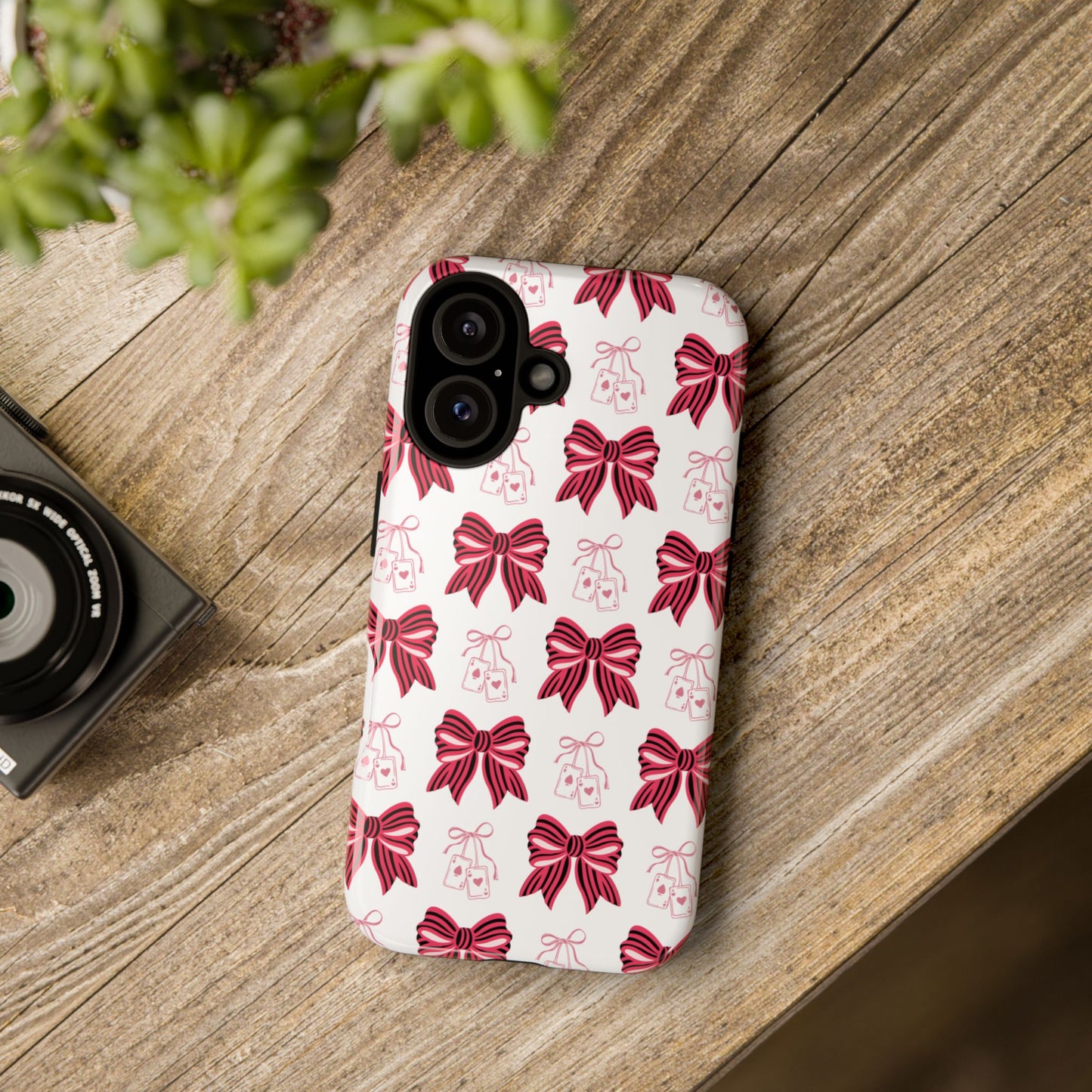 Stylish Phone Case with Elegant Bow Design, Holiday Gift, Phone Cover, Custom Smartphone Case, Fashion Accessory, Cute Gift Idea