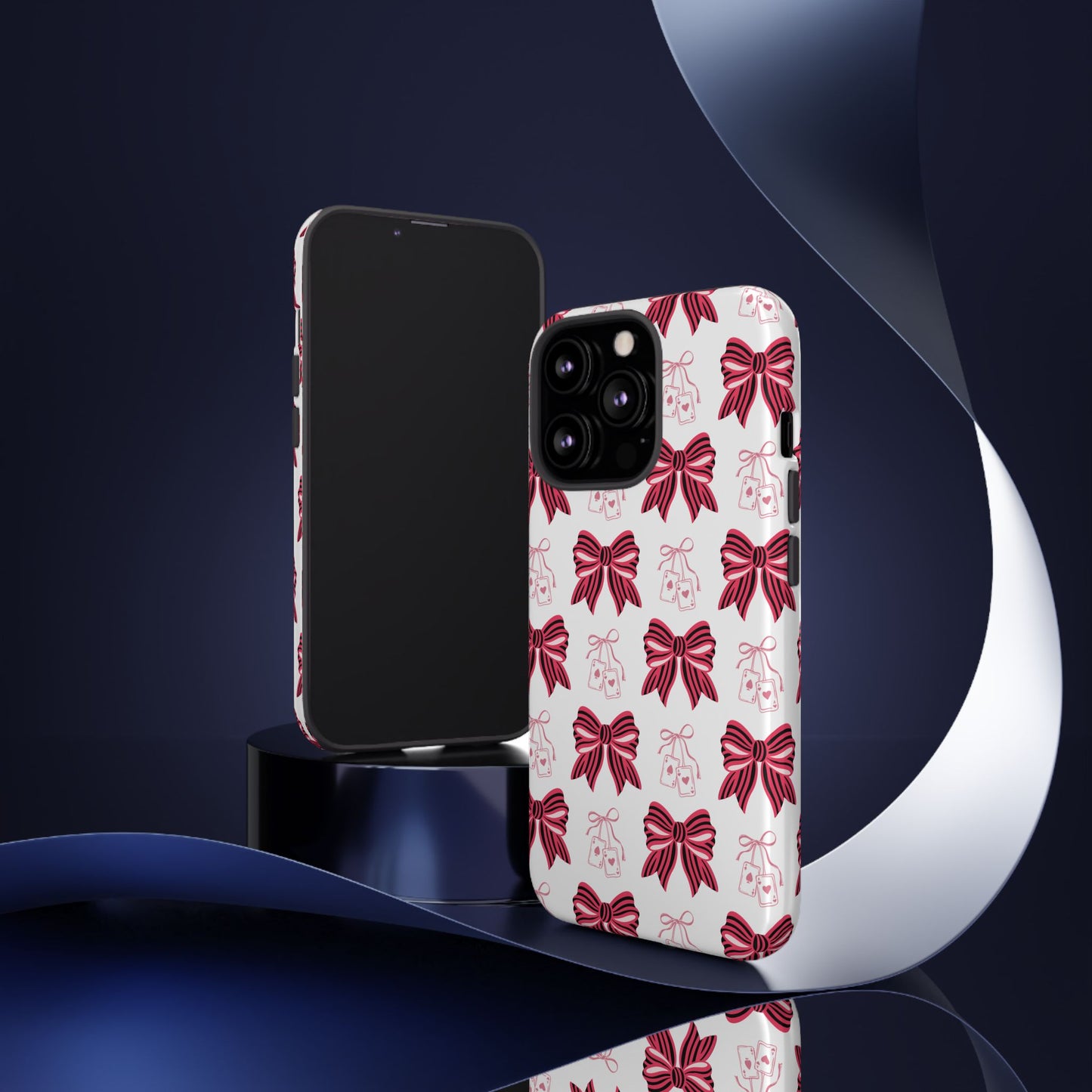 Stylish Phone Case with Elegant Bow Design, Holiday Gift, Phone Cover, Custom Smartphone Case, Fashion Accessory, Cute Gift Idea