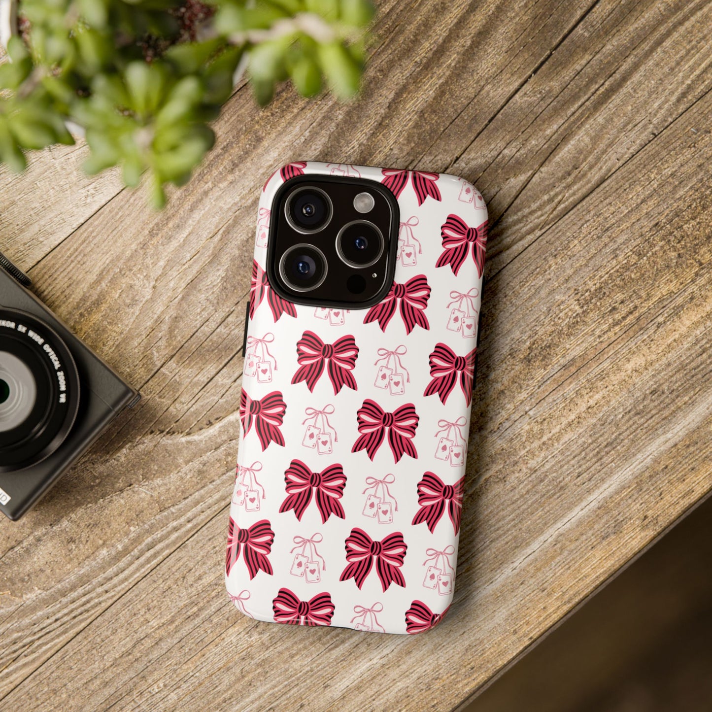 Stylish Phone Case with Elegant Bow Design, Holiday Gift, Phone Cover, Custom Smartphone Case, Fashion Accessory, Cute Gift Idea