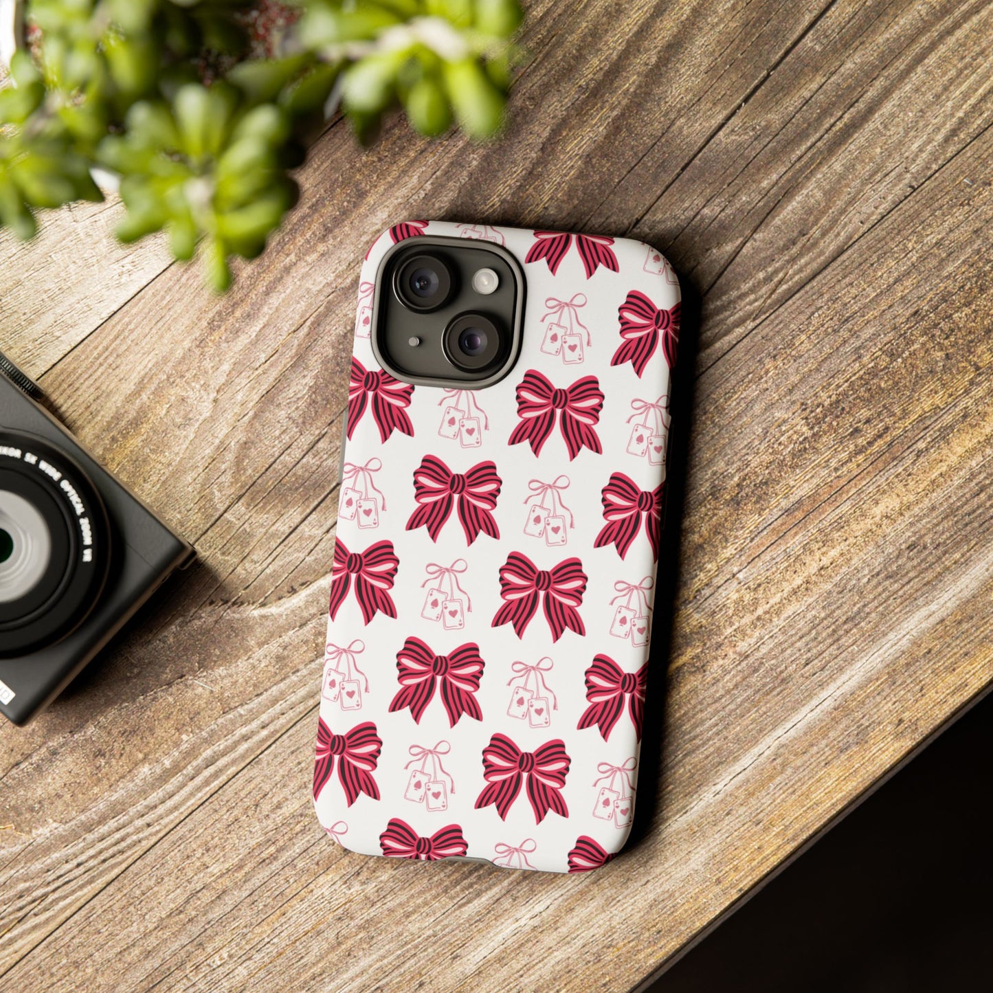 Stylish Phone Case with Elegant Bow Design, Holiday Gift, Phone Cover, Custom Smartphone Case, Fashion Accessory, Cute Gift Idea