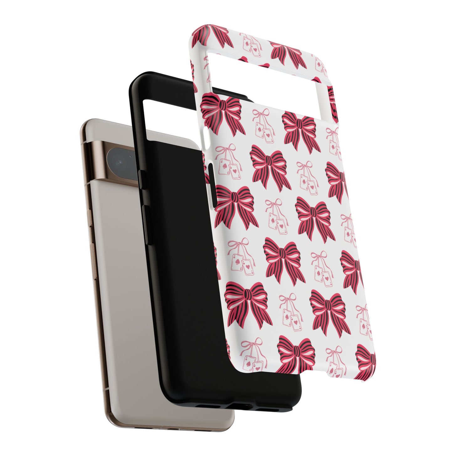 Stylish Phone Case with Elegant Bow Design, Holiday Gift, Phone Cover, Custom Smartphone Case, Fashion Accessory, Cute Gift Idea