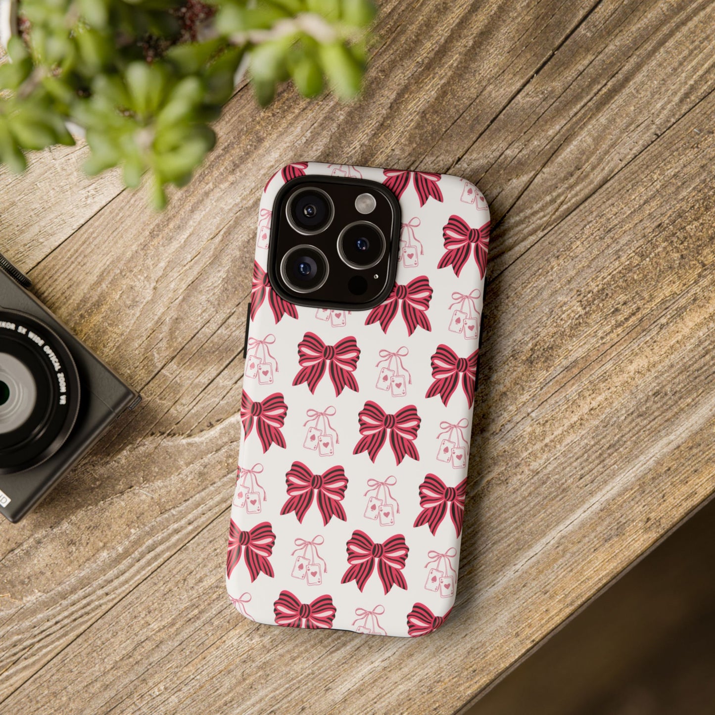 Stylish Phone Case with Elegant Bow Design, Holiday Gift, Phone Cover, Custom Smartphone Case, Fashion Accessory, Cute Gift Idea