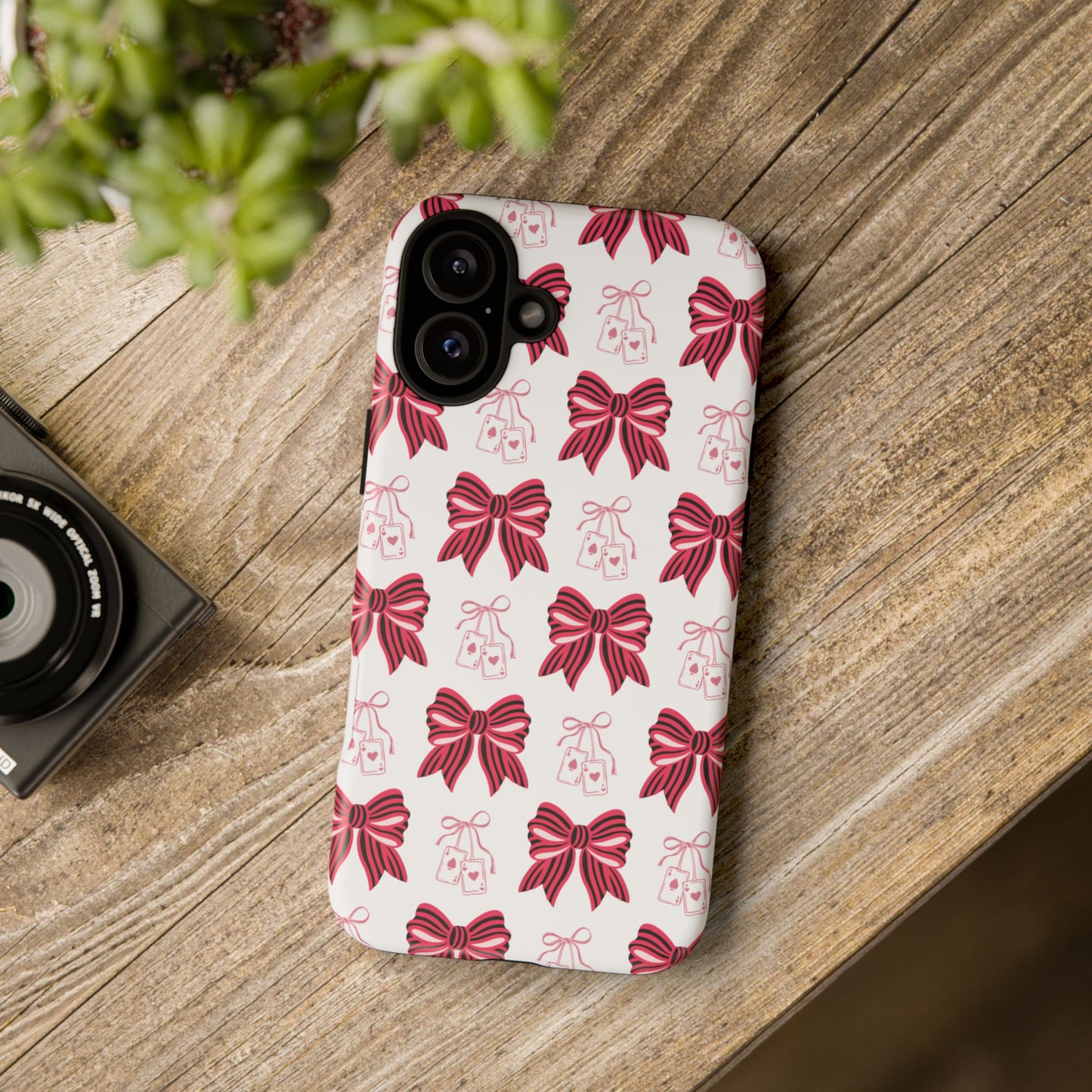 Stylish Phone Case with Elegant Bow Design, Holiday Gift, Phone Cover, Custom Smartphone Case, Fashion Accessory, Cute Gift Idea