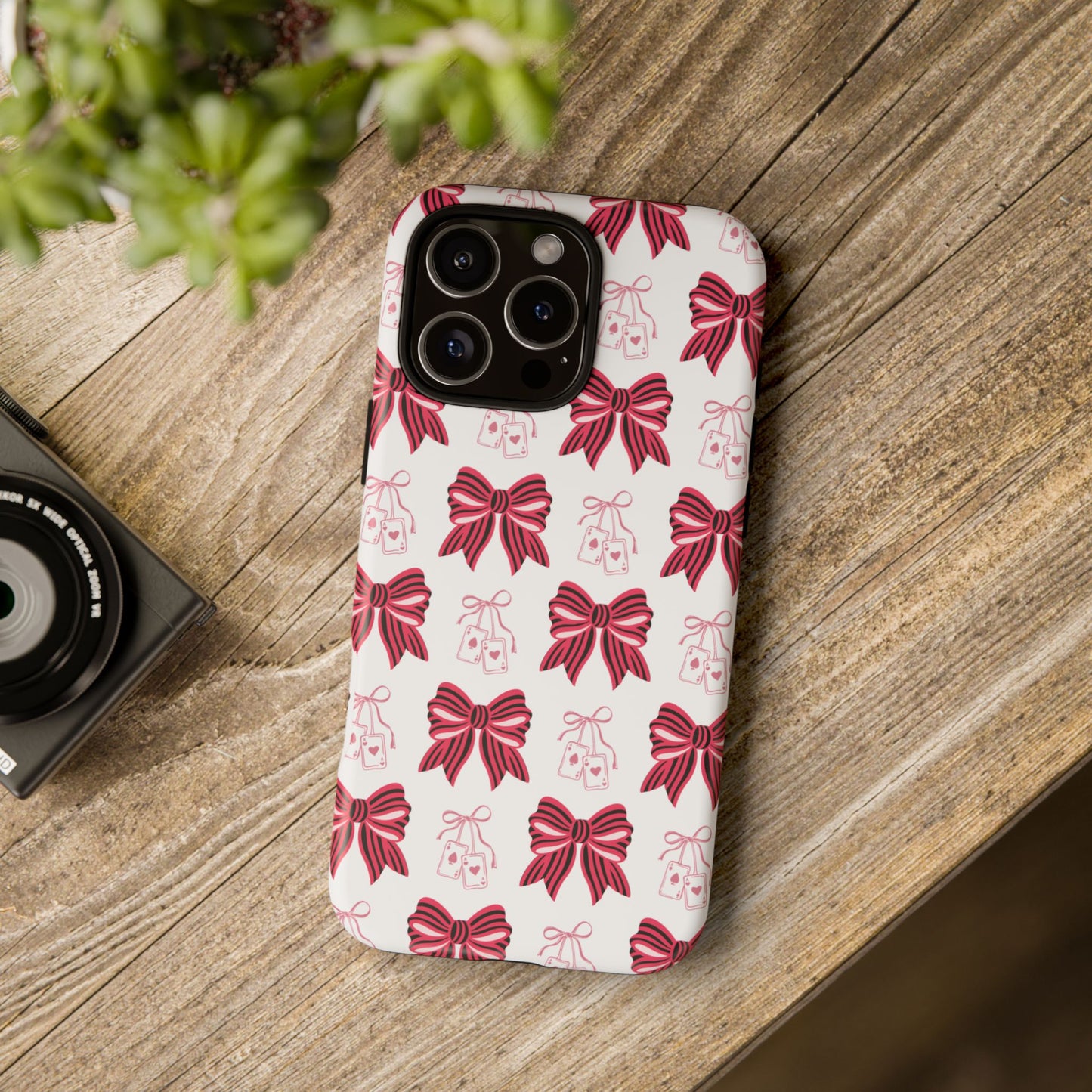 Stylish Phone Case with Elegant Bow Design, Holiday Gift, Phone Cover, Custom Smartphone Case, Fashion Accessory, Cute Gift Idea