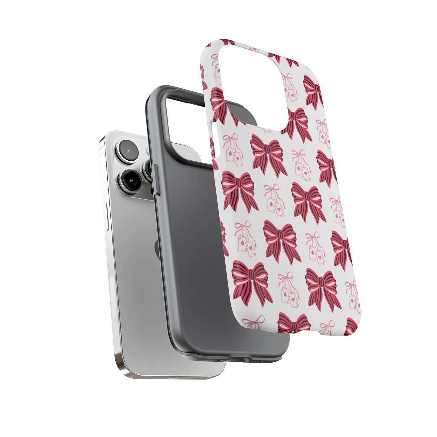 Stylish Phone Case with Elegant Bow Design, Holiday Gift, Phone Cover, Custom Smartphone Case, Fashion Accessory, Cute Gift Idea