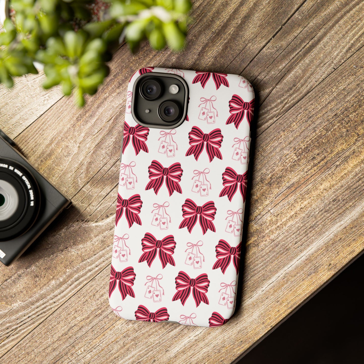Stylish Phone Case with Elegant Bow Design, Holiday Gift, Phone Cover, Custom Smartphone Case, Fashion Accessory, Cute Gift Idea
