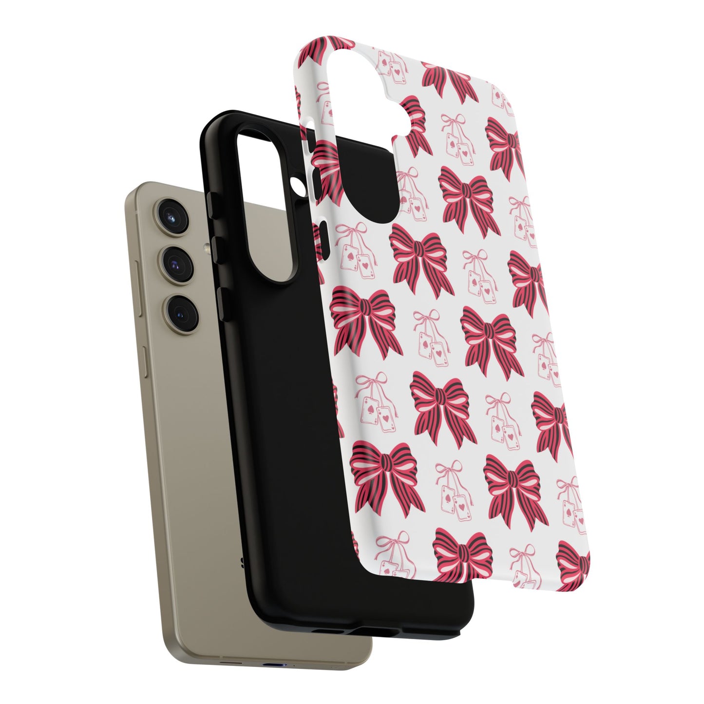 Stylish Phone Case with Elegant Bow Design, Holiday Gift, Phone Cover, Custom Smartphone Case, Fashion Accessory, Cute Gift Idea