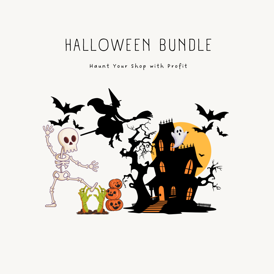 Halloween Sticker Sheet Bundle – 5 Designs – Digital Use