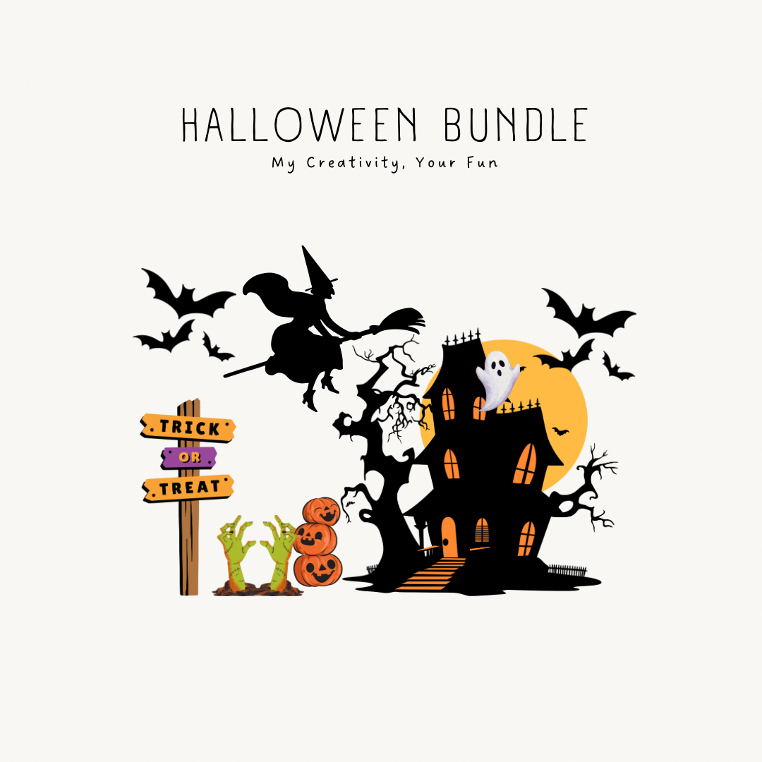 Halloween Sticker Sheets Bundle – Personal Use – 5 Fun Digital Designs